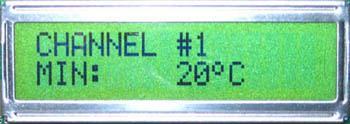 дисплей термостата RS485