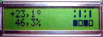 Дисплей контроллера RS485